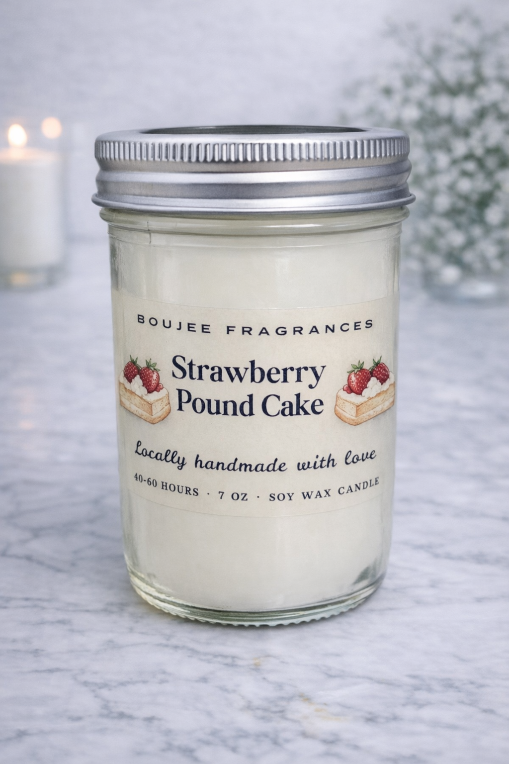 Strawberry Poundcake Soy Candle
